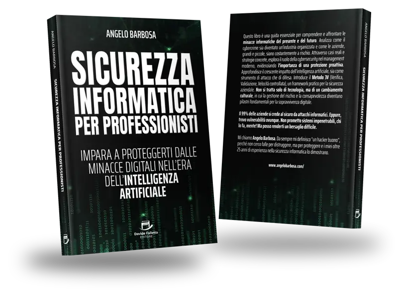 Copertina del libro Sicurezza informatica per professionisti di Angelo Barbosa